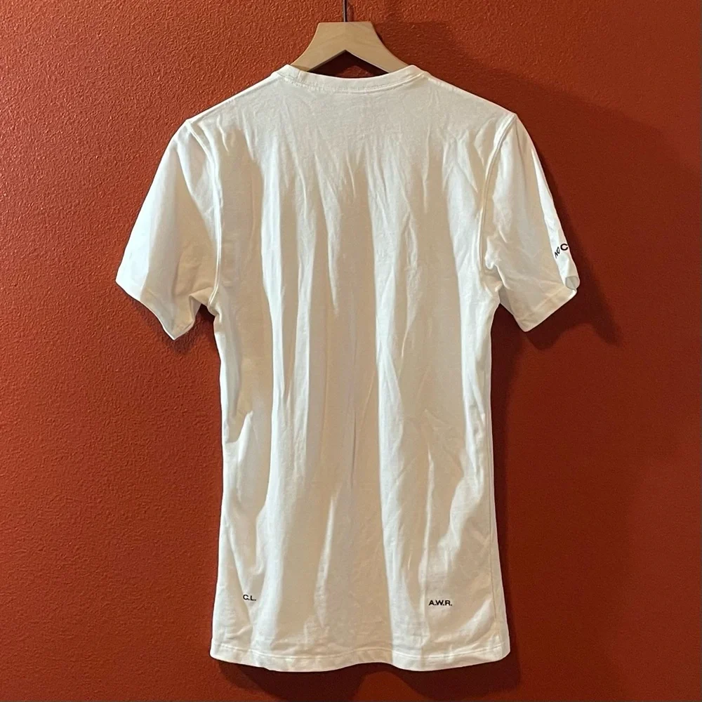Nike x Nocta Men’s‎ White Drake Center Swoosh Athletic Slim Crewneck Tee Shirt
